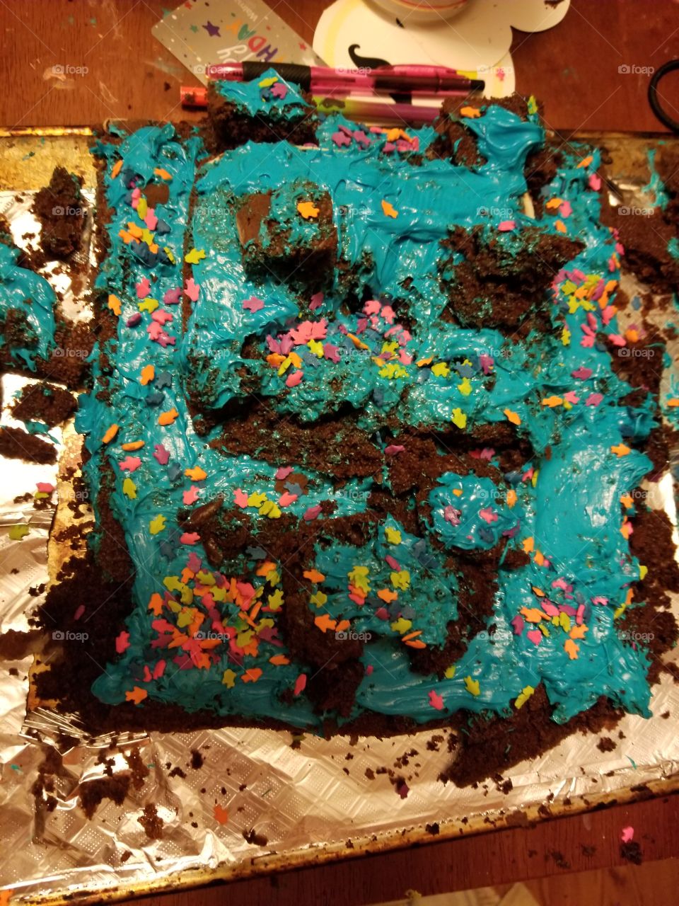 Neon Cat Cake