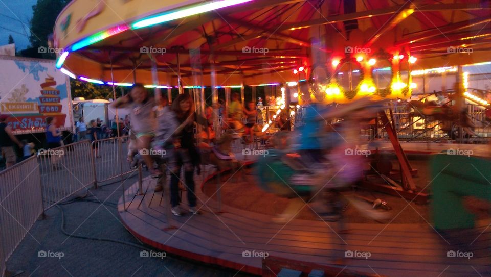 People, Carnival, Festival, Carousel, Blur