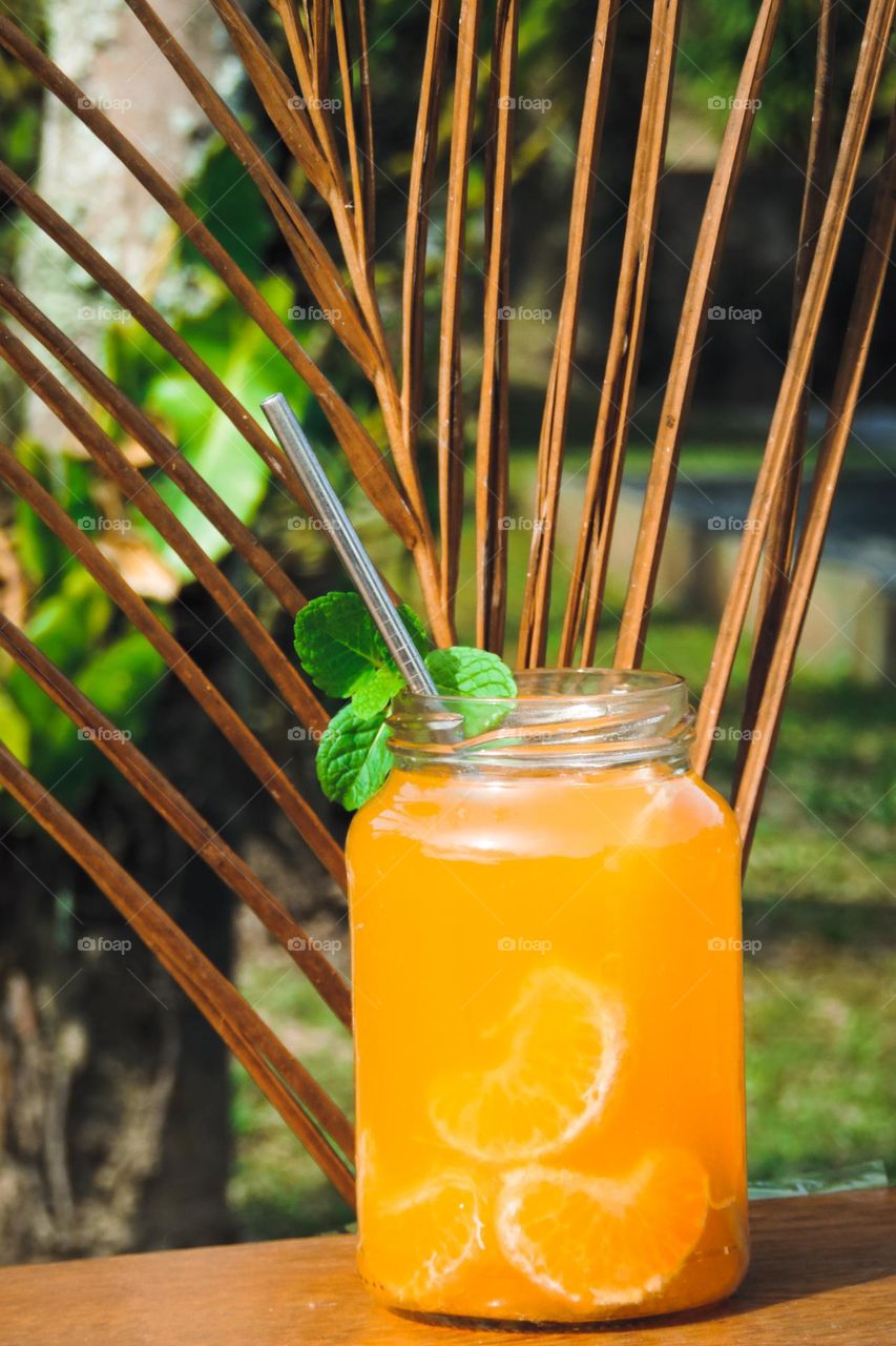 Delicious refreshing tangerine drink! 🍊