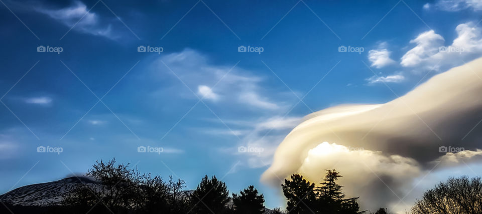 etna sky clouds