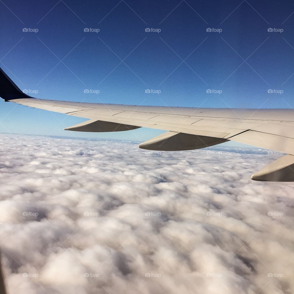 The calm skies at 36,000 feet