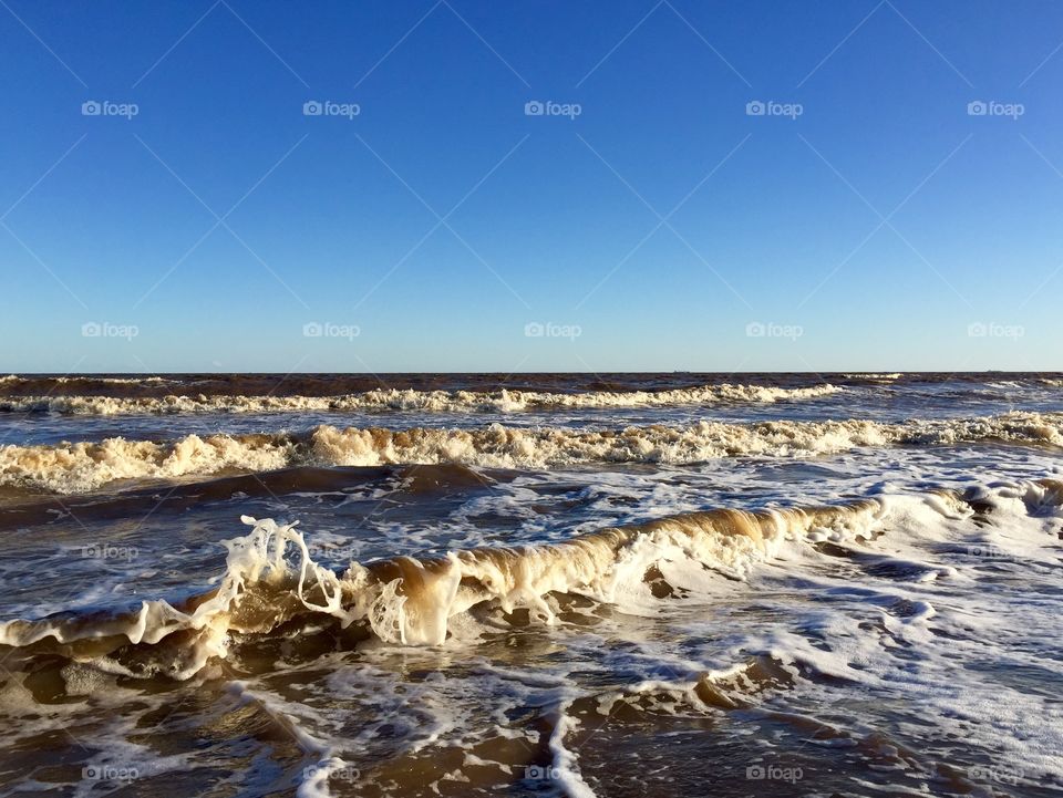 View of waves at sea