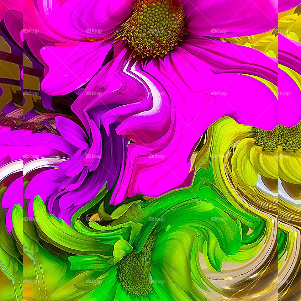 ABSTRACT DAISIES 