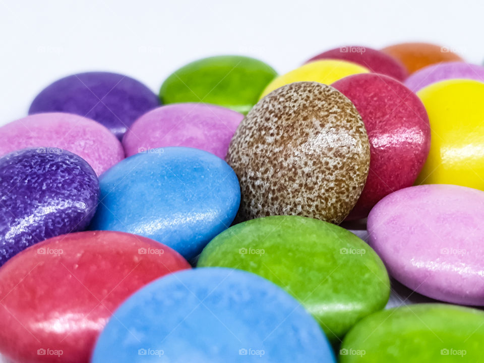 colorful candy coated chocolates