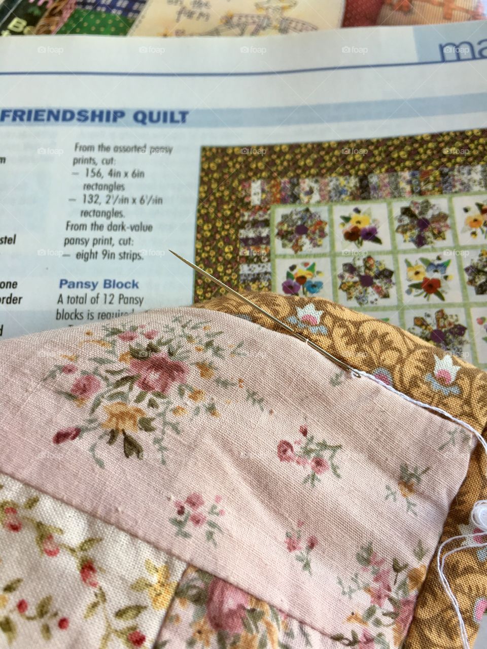 Hand sewing a friendship quilt
DIY FOAP Fall Mission