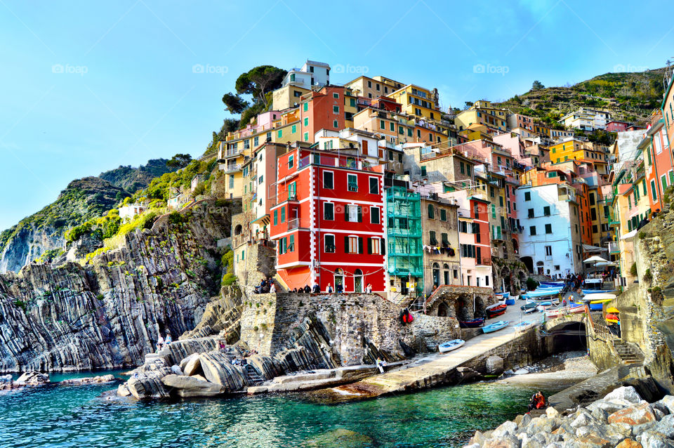 View of city at seaside