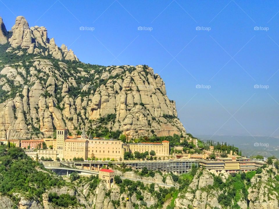 The monastery of Montserrat in Barcelona
