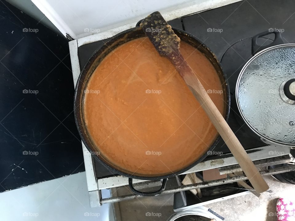 Marmalade made from apricots.