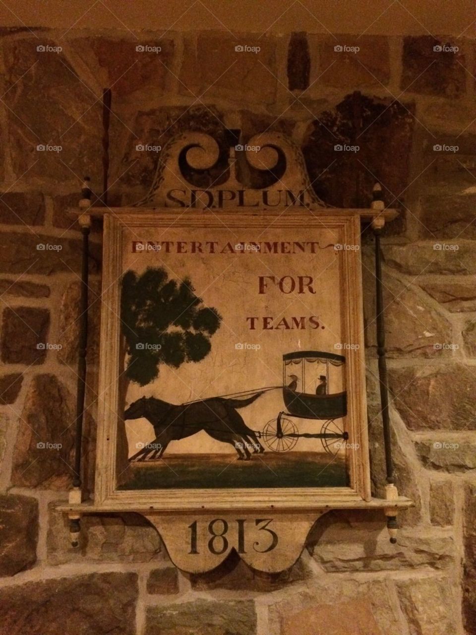 Old entertaining sign 