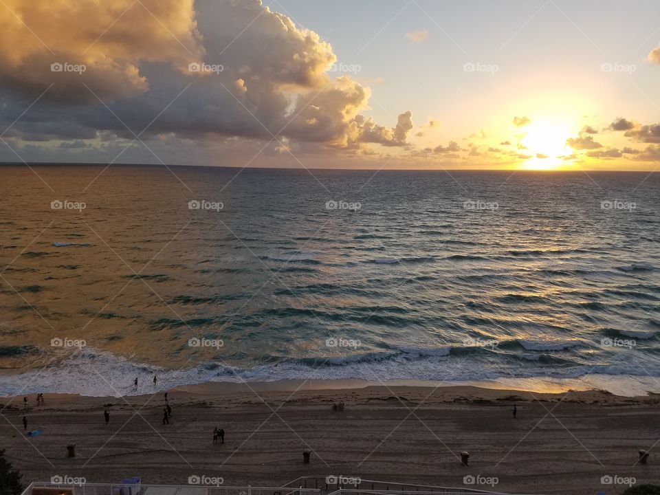sunset or sunrise over the ocean in Florida