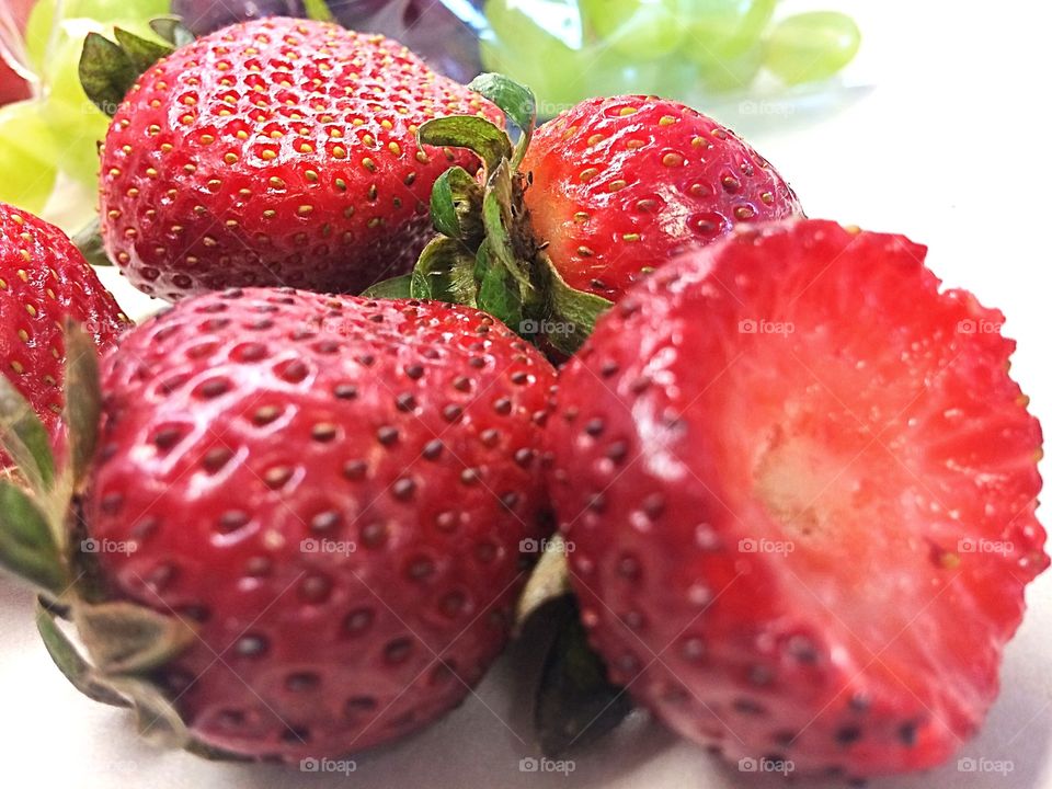 Close-up of strawberries