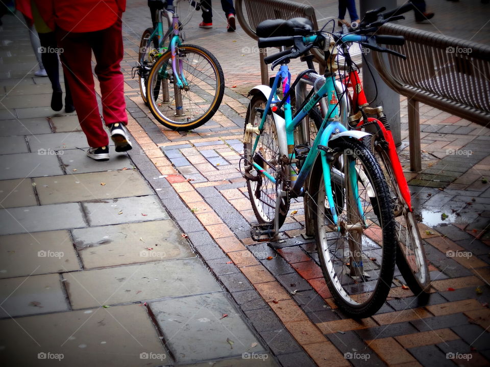 wheel. friendly bikes on the street