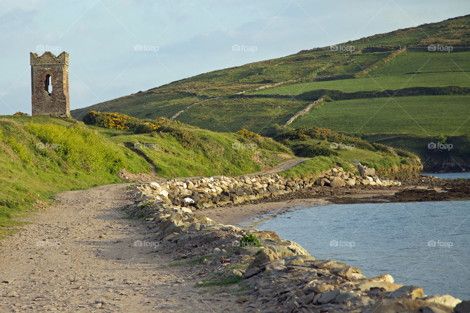 An Irish landscape at the coast