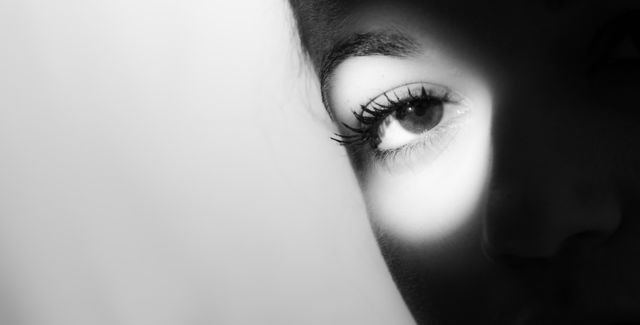 Eyes under ligth