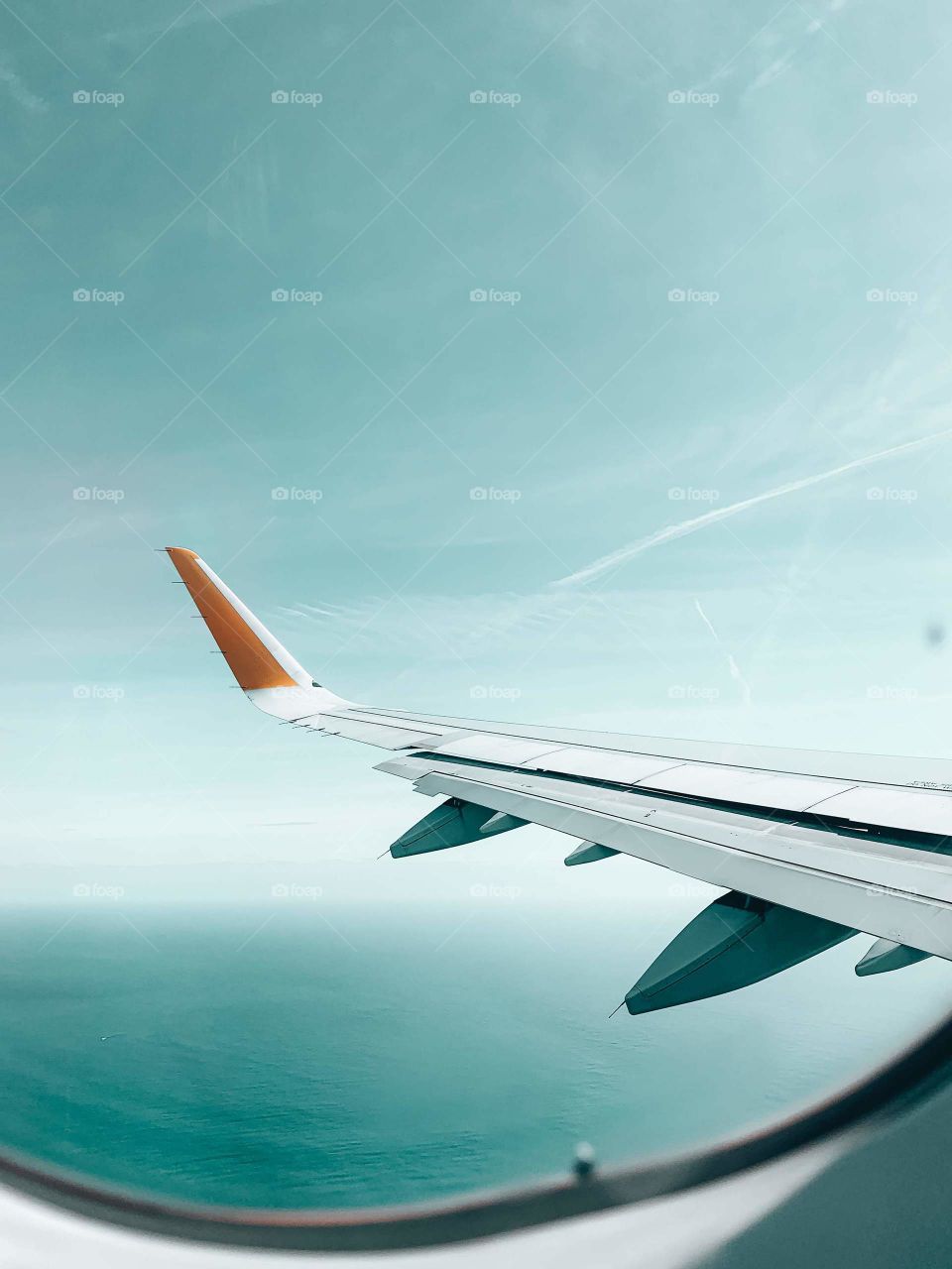 View inside airplane 