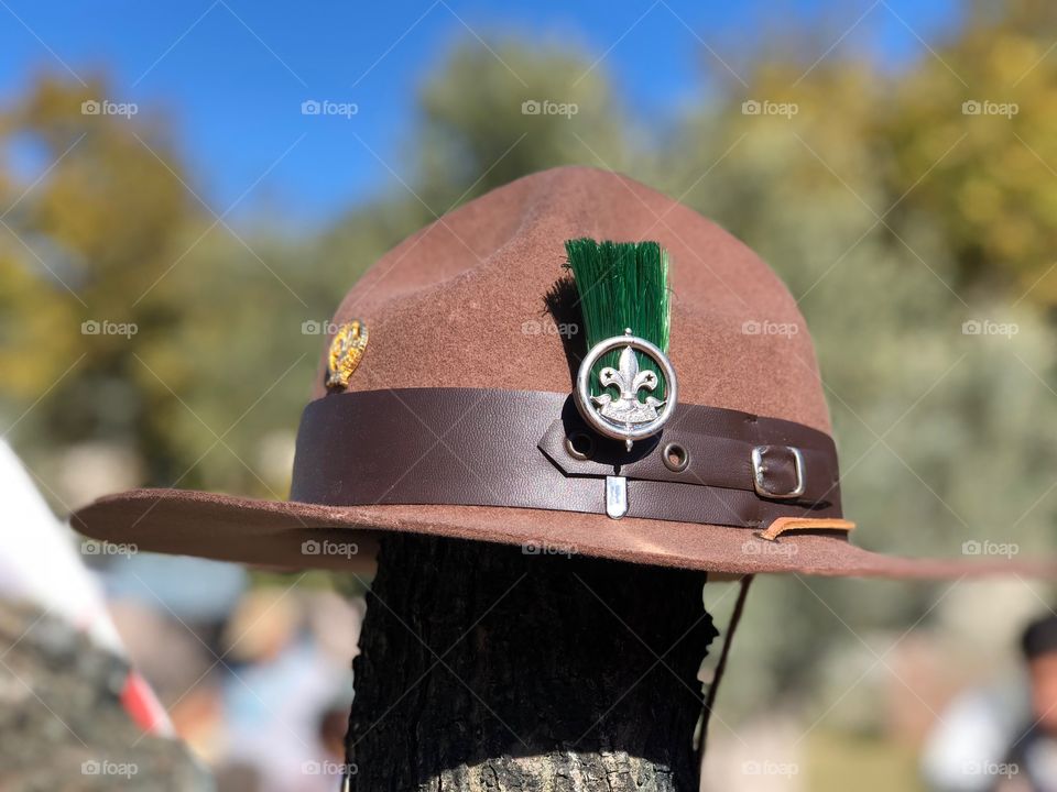 Scout hat is resting..
