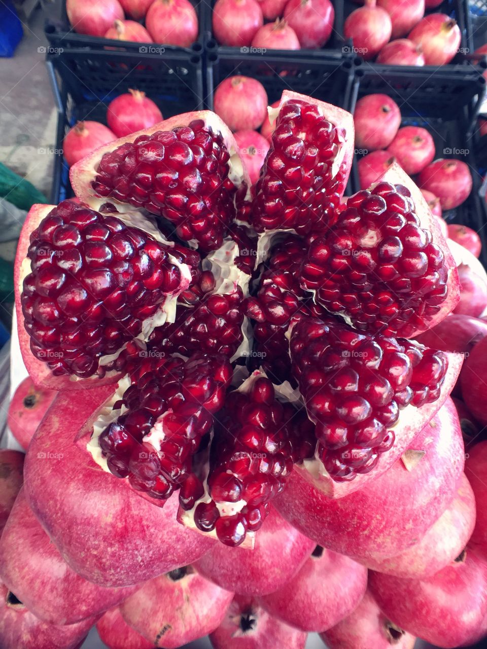 Close-up of juicy pomegranate