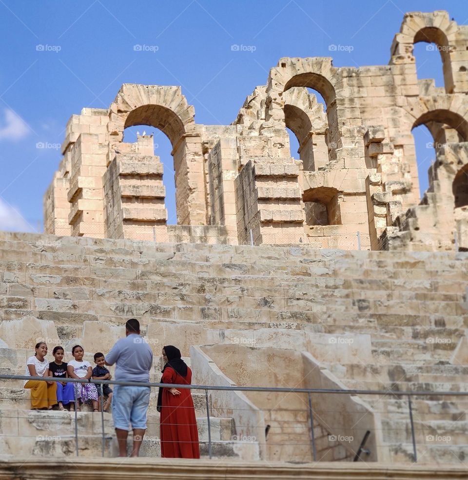 A big family on sightseeing