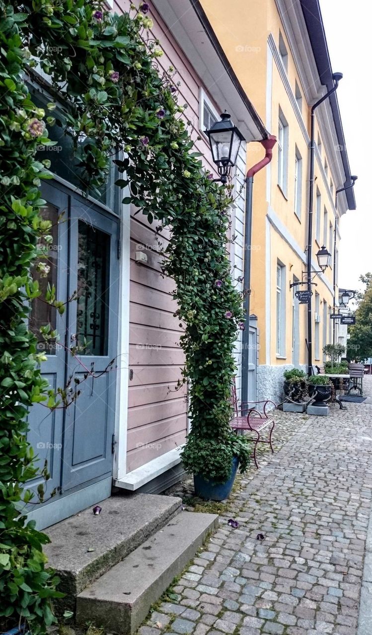 Door in Porvoo old town, Finland