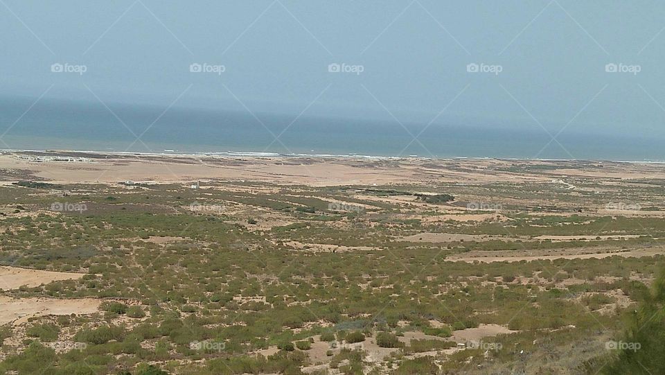 Beautiful landscape at essaouira rural in Morocco and beautiful view to sea.