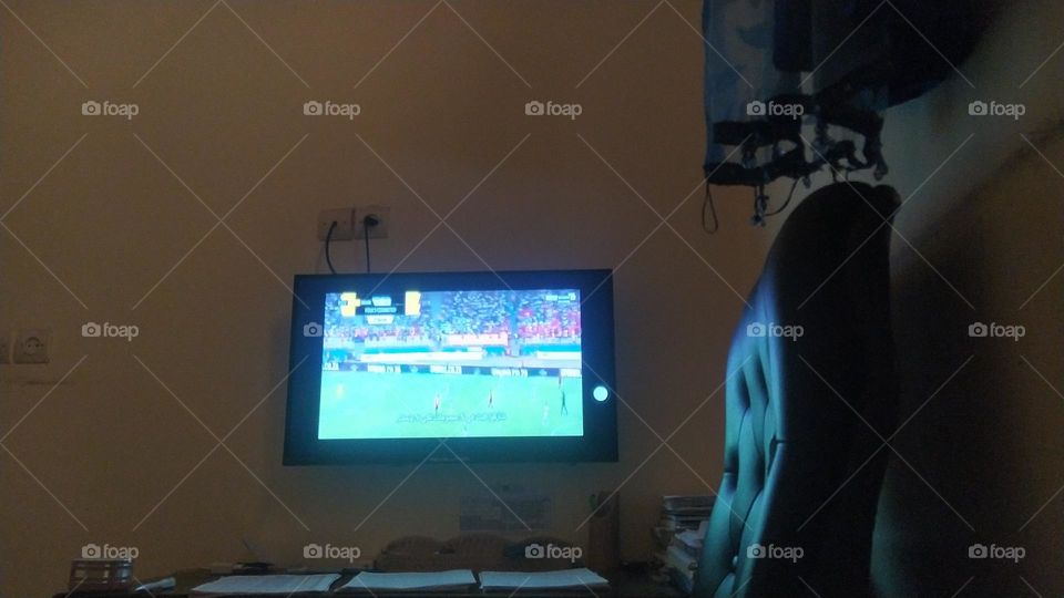 watching tv at night