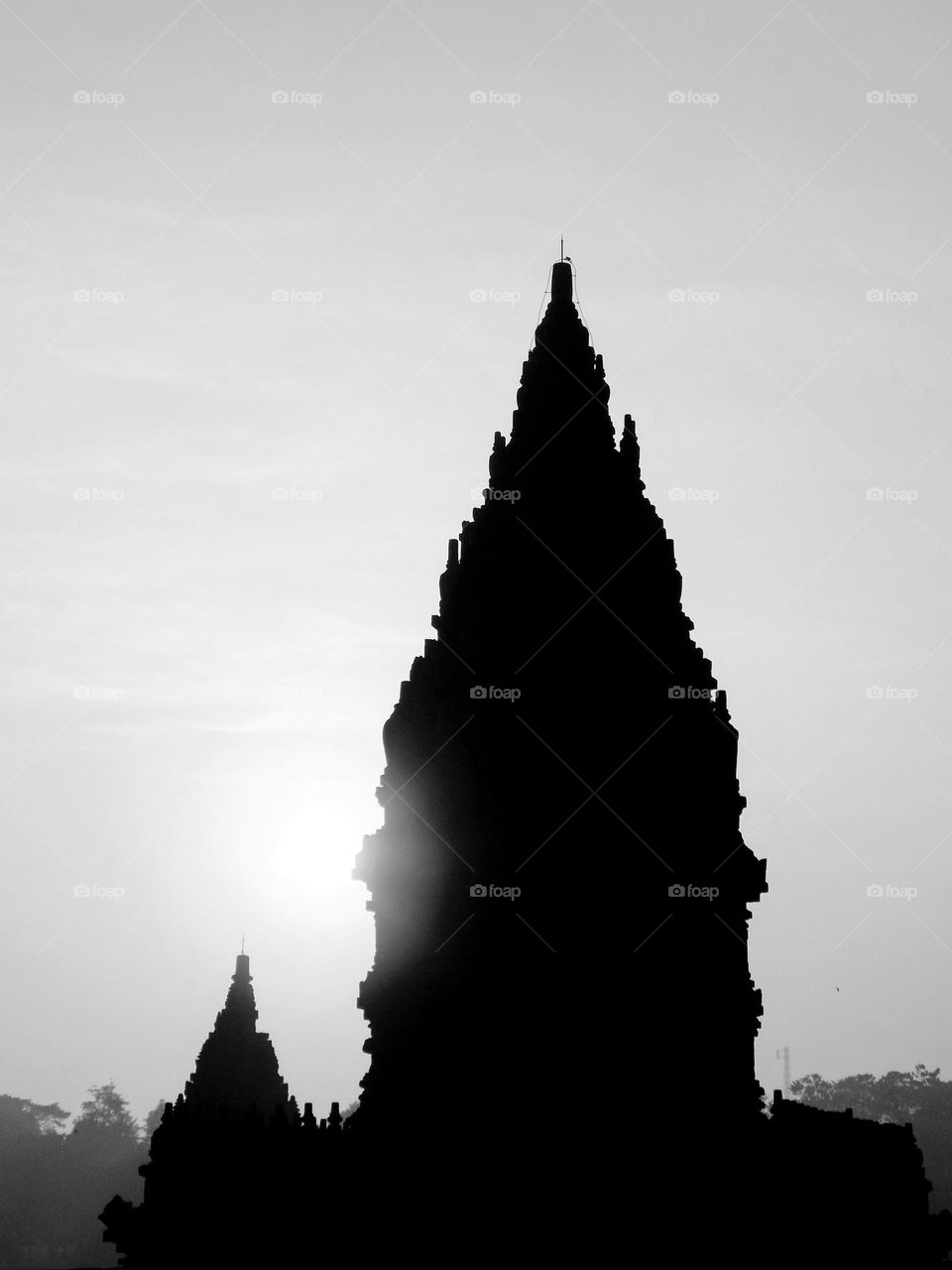Sunrise at Prambanan temple