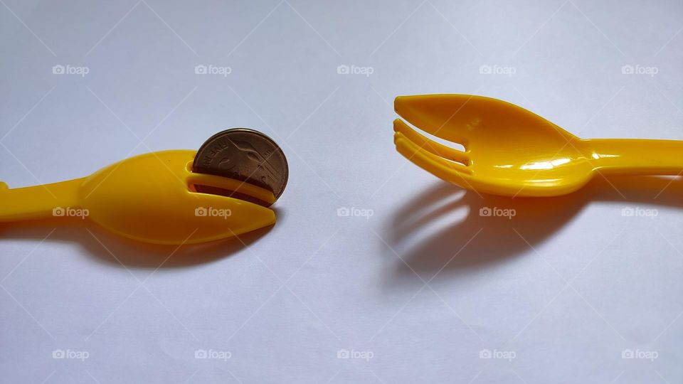 Give me my money fork! forks imitating humans