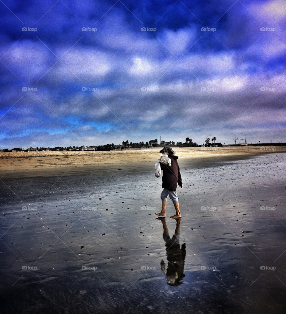 california beach ocean sky by analia