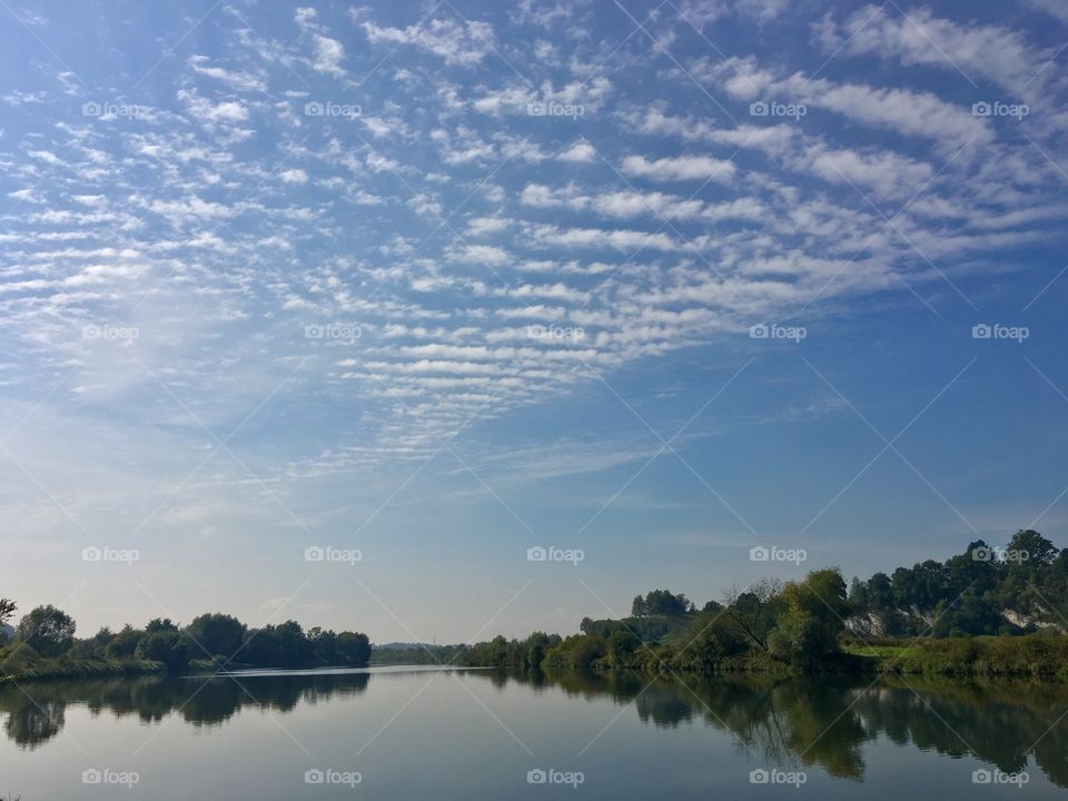 Clouds above the Vistula river