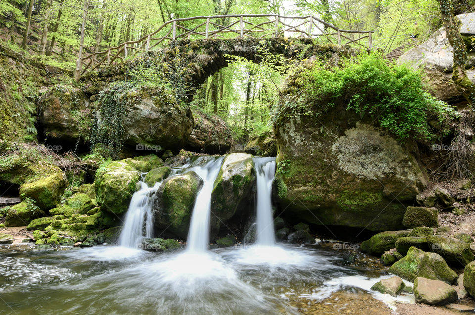 Beautiful nature, waterfalls at Luxembourg