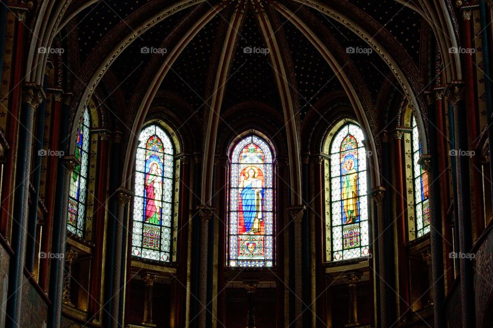 detail of the ceiling of the cathedral country