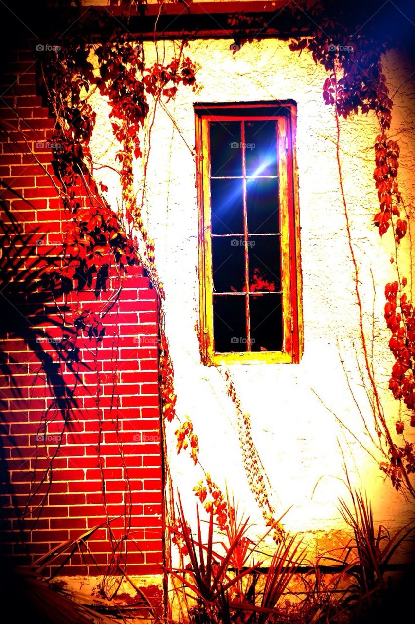 Ancient chimney and window