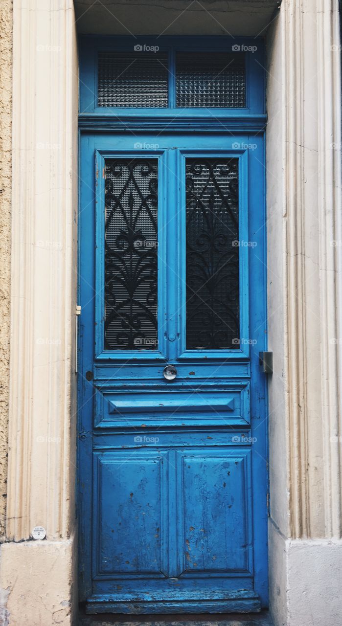 French Blue Door