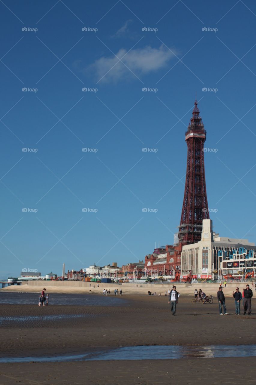 Seafront at Blackpool, England
