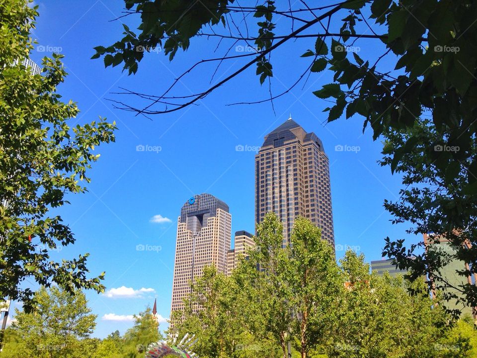 Trammel Crow Center and Chase Bank building