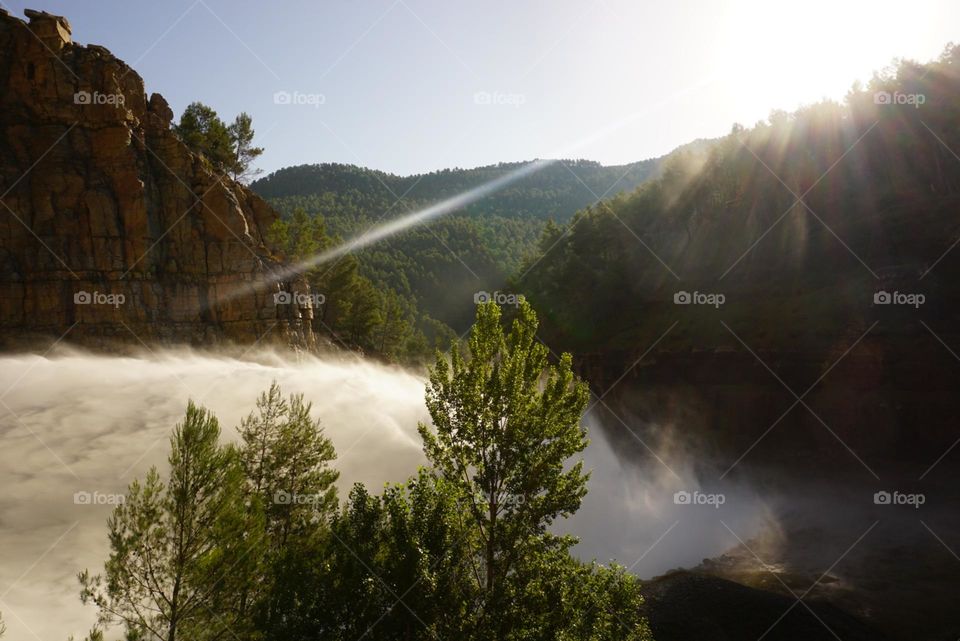 Waterjet#sun#nature#rays