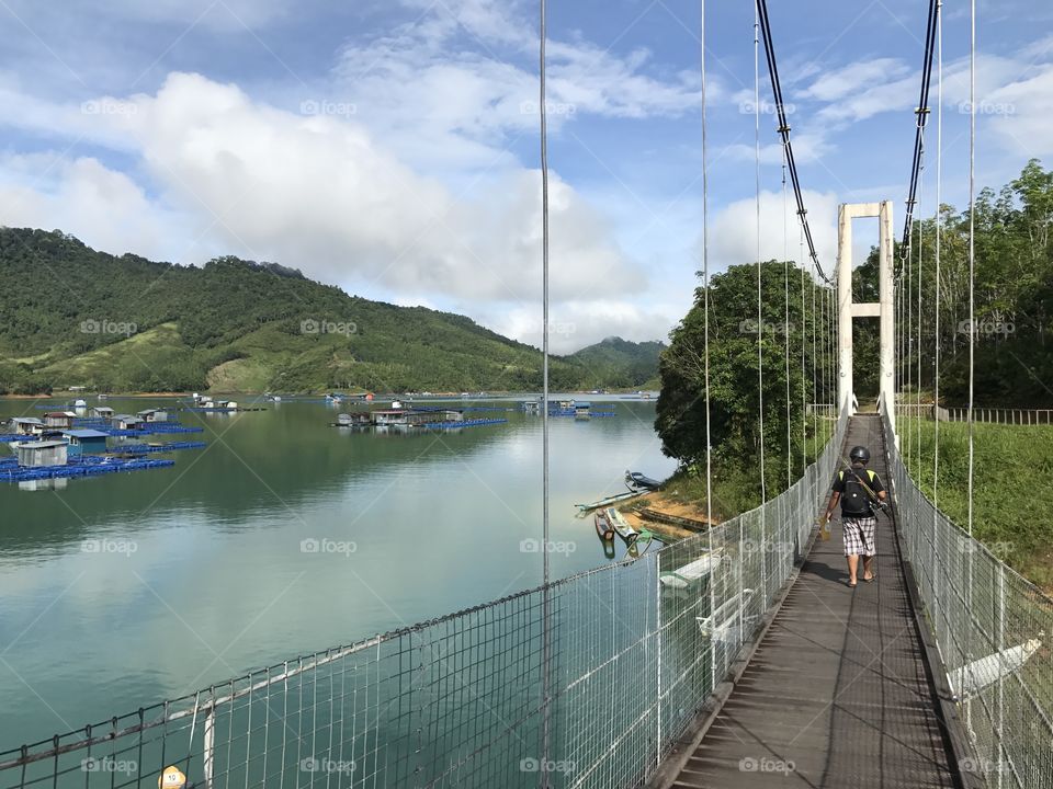 Hanging Bridge in small town~