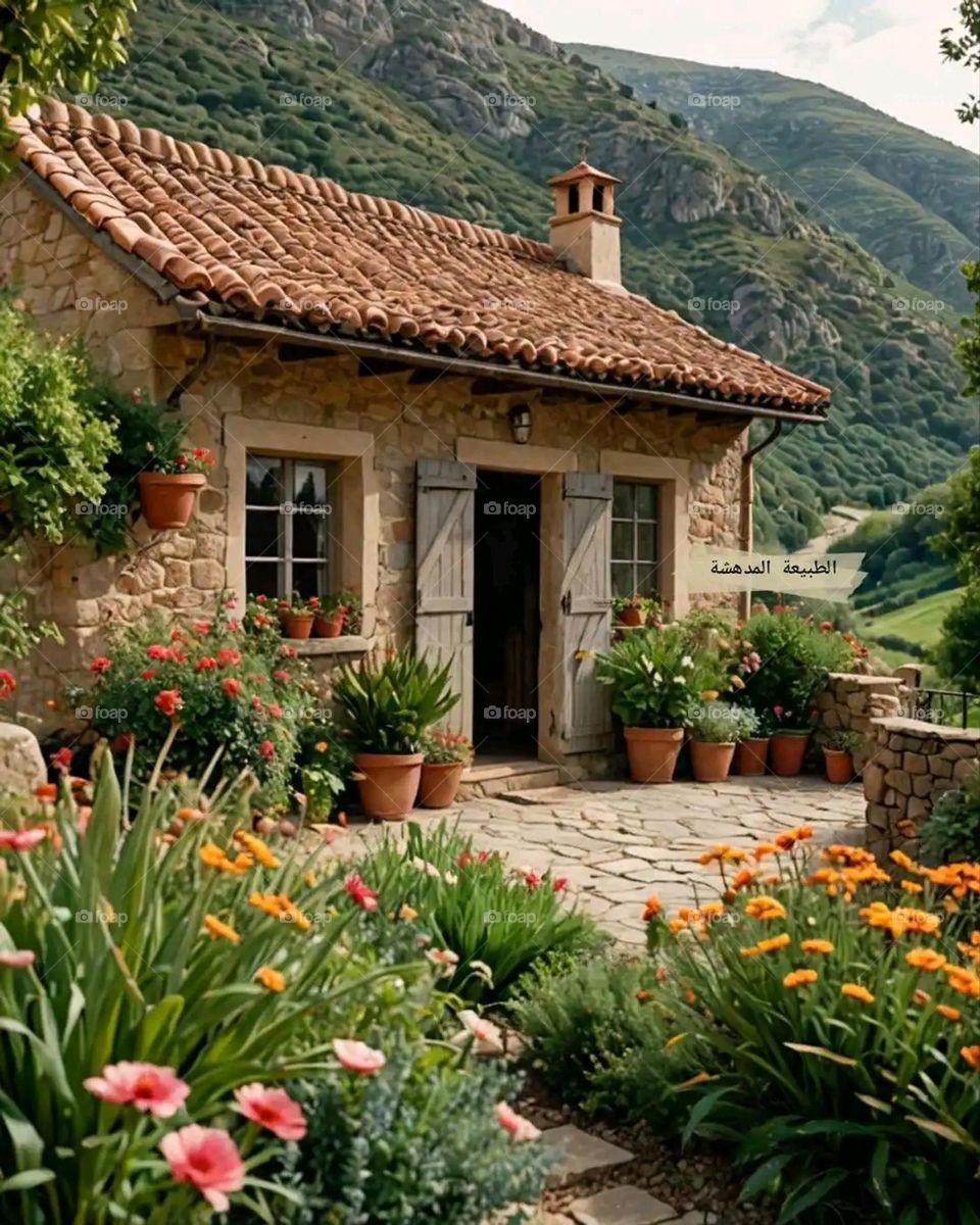 Glory be to God, the magnificent and picturesque view and the natural green trees are a view that is nothing more wonderful than it