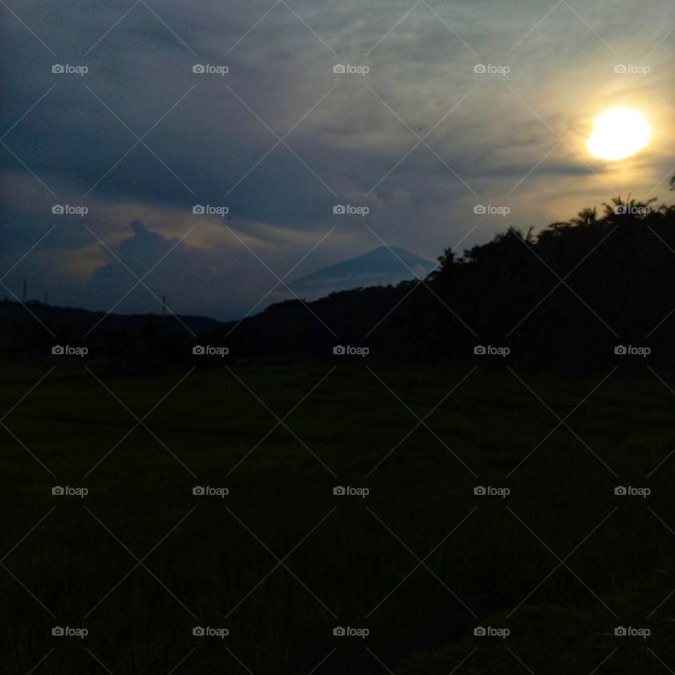 The sun is in the west when the sunset looks beautiful