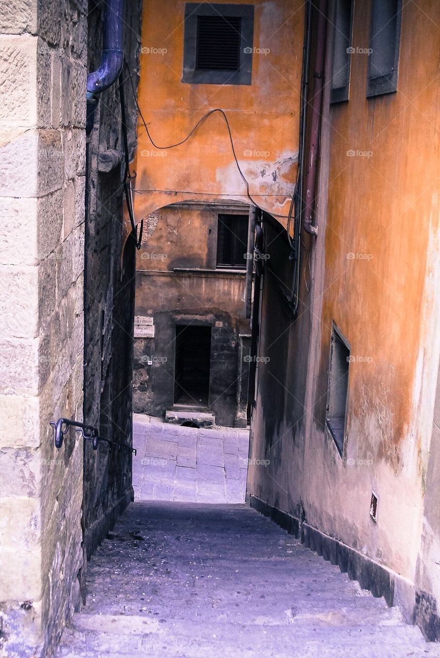 Back alley in Cortona, Tuscany