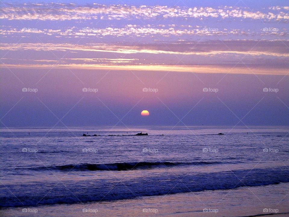 Sunrise over the sea