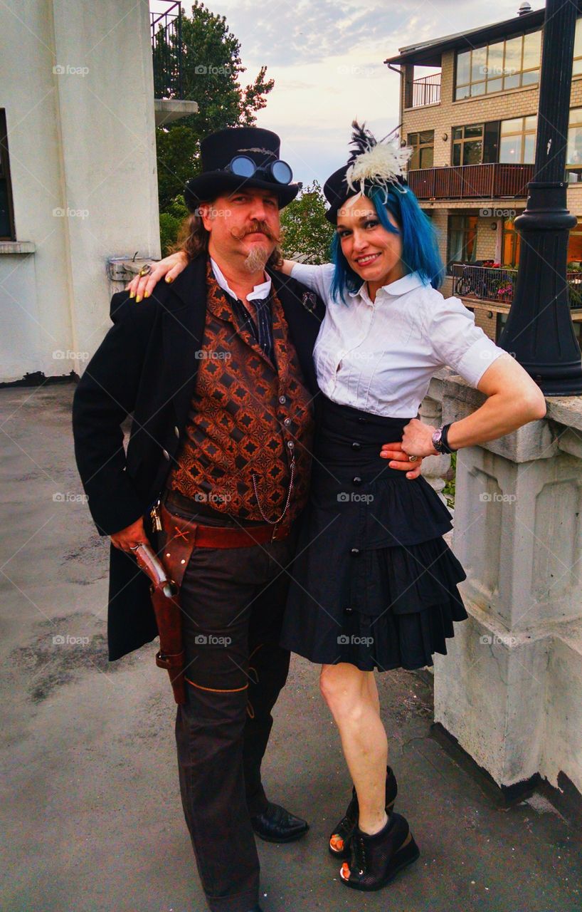 Steampunks, modified. playing with the editing tools on my phone