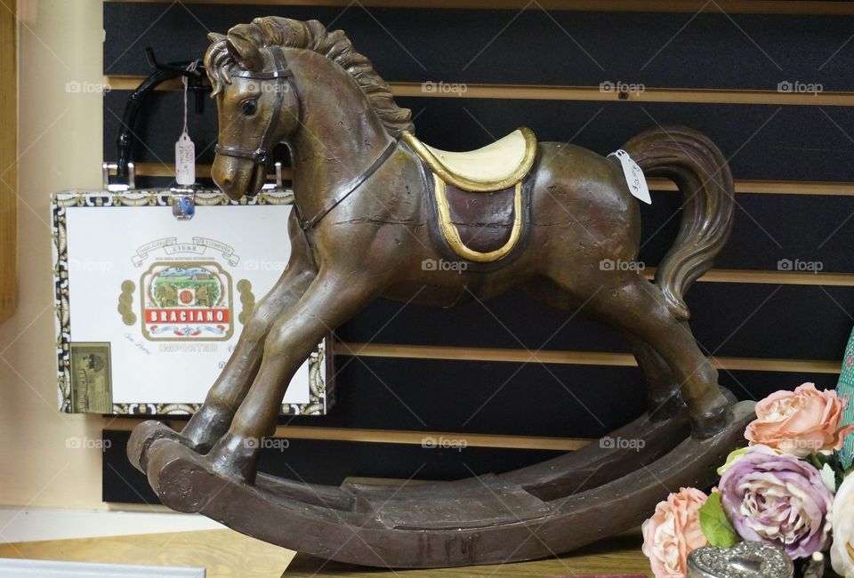 Classic rocking horse antique. Found in antique shop.