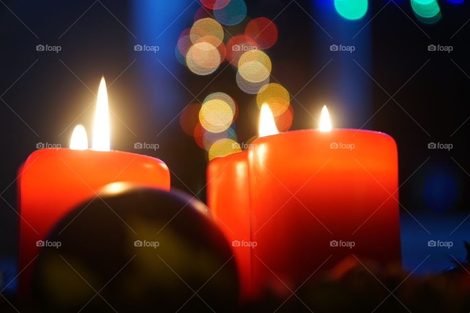 Red advent candles