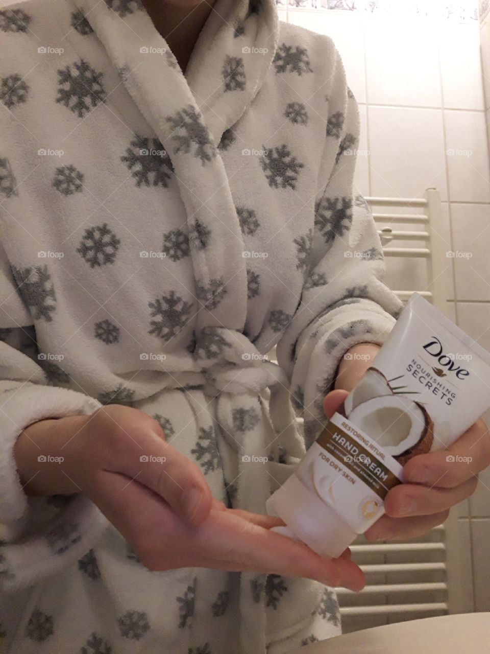 Skincare treatment with Dove