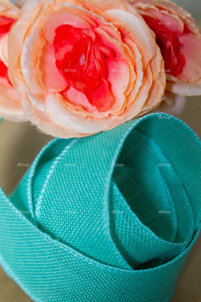 Ribbon and flower