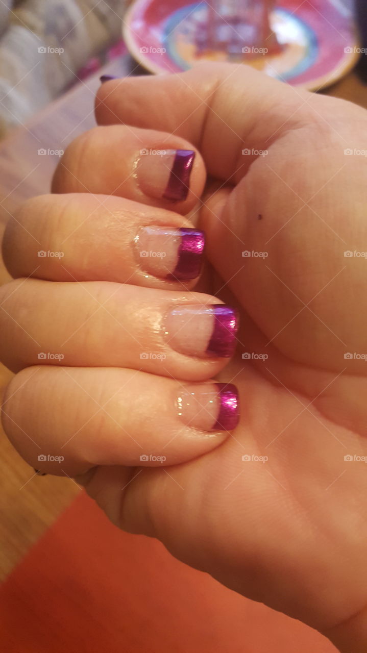 purple French tip