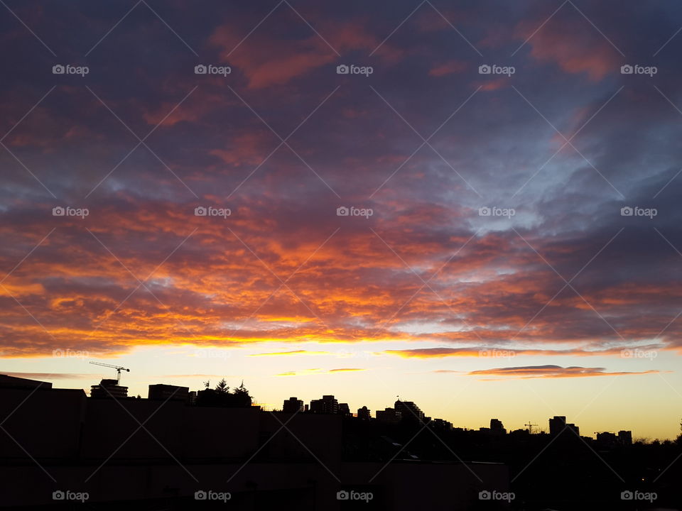 it's been raining all day, and the sun has decided to come out and leave me with this incredible skyline view from my balcony. Sometimes we don't have to go far but just look out our very own windows