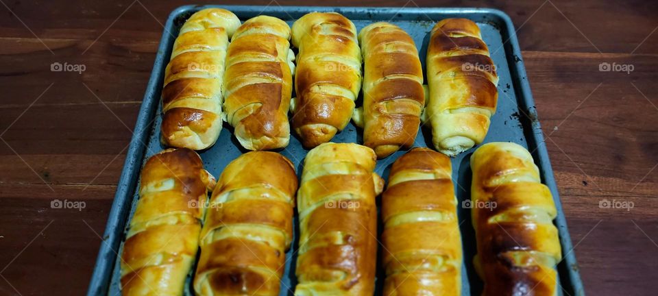 Chocolate banana bread from the oven