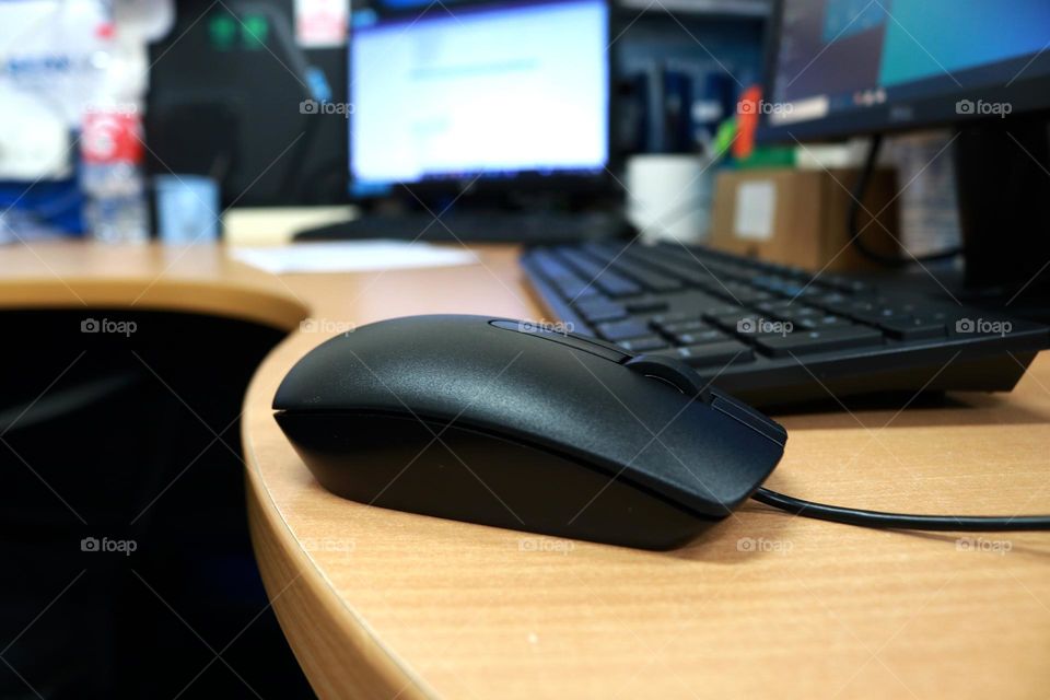 The mouse is part of a computer that belongs to computer hardware that functions as a data input device and gives commands to the computer